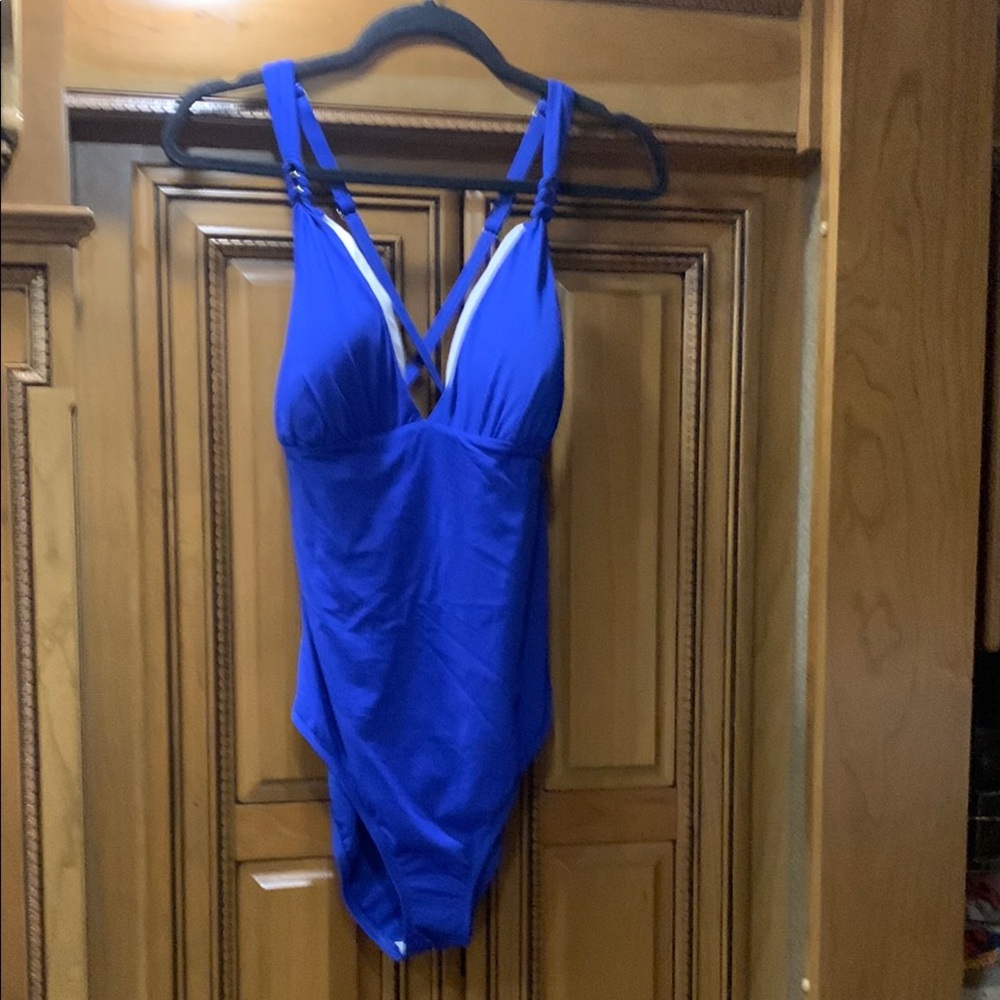 NWOT Blue Rod Beattie One Piece Size 12